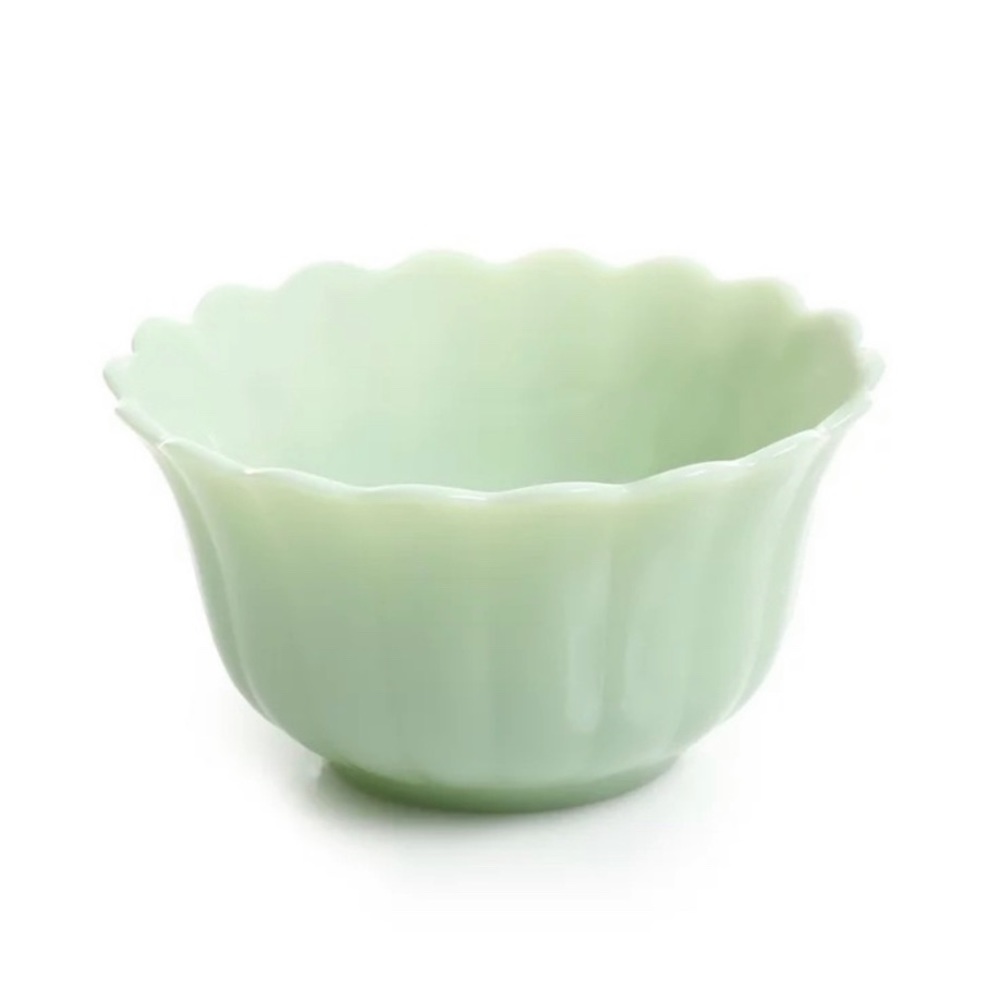 4 Bowls - The Pioneer Woman Timeless Beauty Jade Milk Glass Cereal Bowls New - Picture 4 of 6